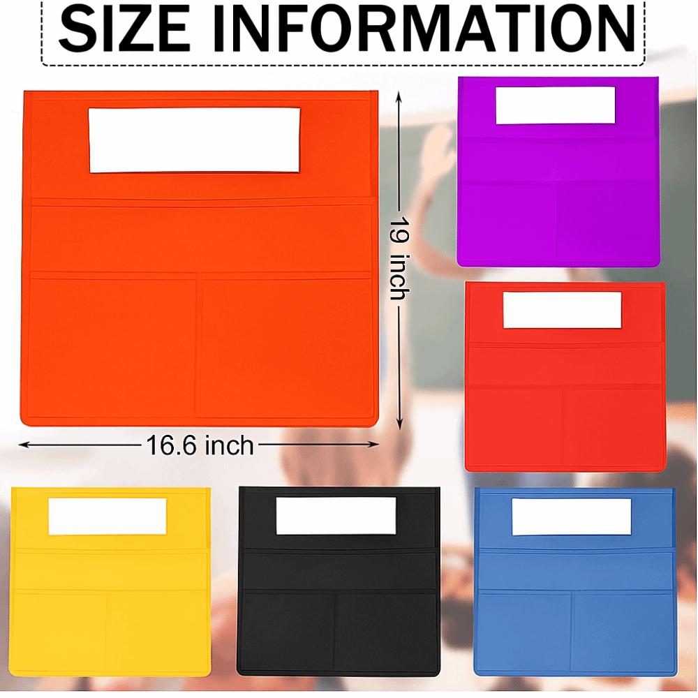 1  Name Card Slot Chair Pockets for Classrooms 3 Pockets Student Chair Pockets  Classrooms