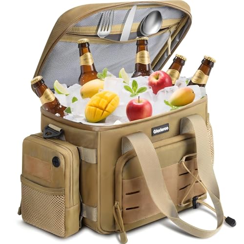 Men's Tactical Lunch Bag, 15L Large Capacity, Insulated Lunch Box, Waterproof Design, Military Style with MOLLE Closure | Perfect for Work, Camping, F