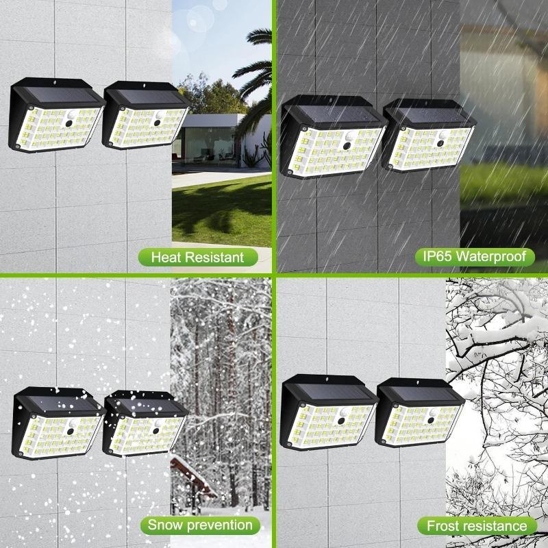 Solar Lights Outdoor,176 LED Super Bright Motion Sensor Lights Waterproof Security Light for Fence Yard Door Patio Garage Step