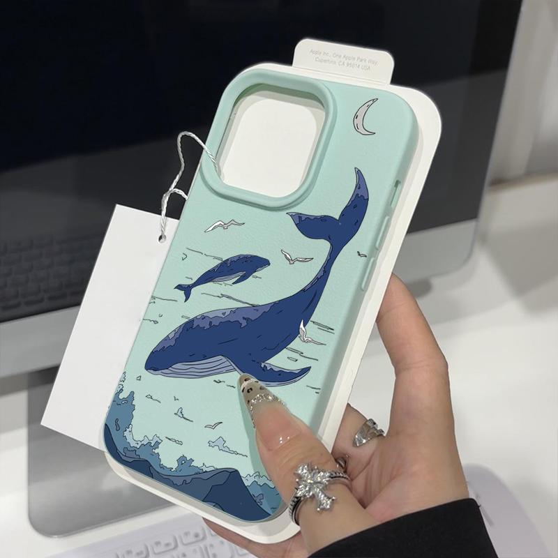 Wal-Print Anti-Fall Weiche Hülle Schale Für iPhone 16 16E 15 Pro 14 Pro Max 13 12 11 Mattes TPU Stoßfest Schlanke Handyhülle