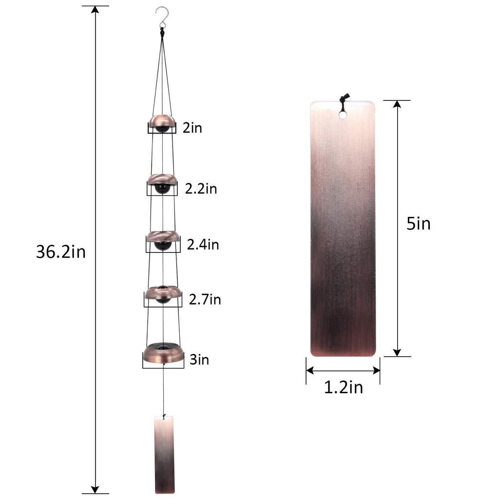 Japanese High-End Outdoor Metal Wind Chime: Clear Tone with 3 or 5 Bells