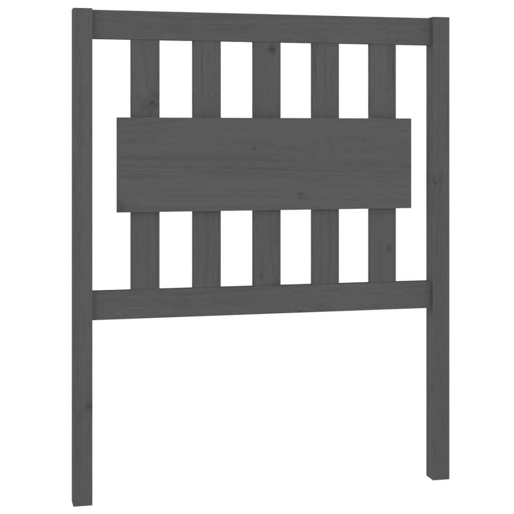 Headboard Gray 80.5x4x100 cm Solid Pine Wood