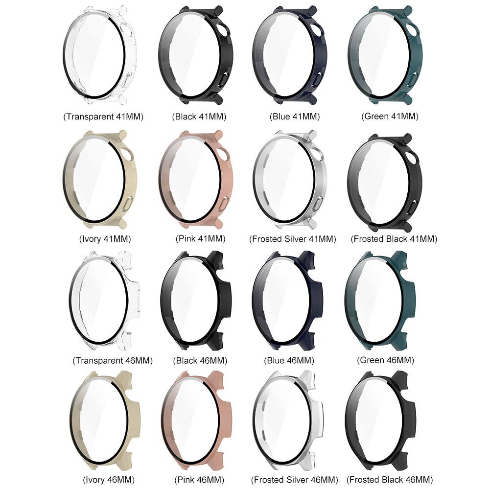 Watch Case PC Bumper Tempered Glass Film Cover Tempered Glass Protective Cover Full Coverage Case for Huawei Watch GT5 41MM/46MM