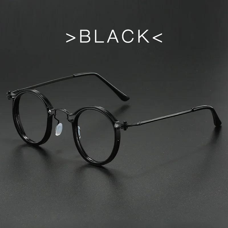 Neutral New Retro Anti-Blue Light Reading Glasses Men And Women Classic Round Frame Glasses Transparent Lens Presbyopia Glasses
