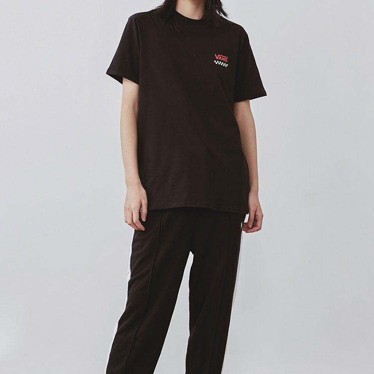 Vans T Shirts Women's Black Crew Neck Moderate Straight Fit VN0A4BRQBLK