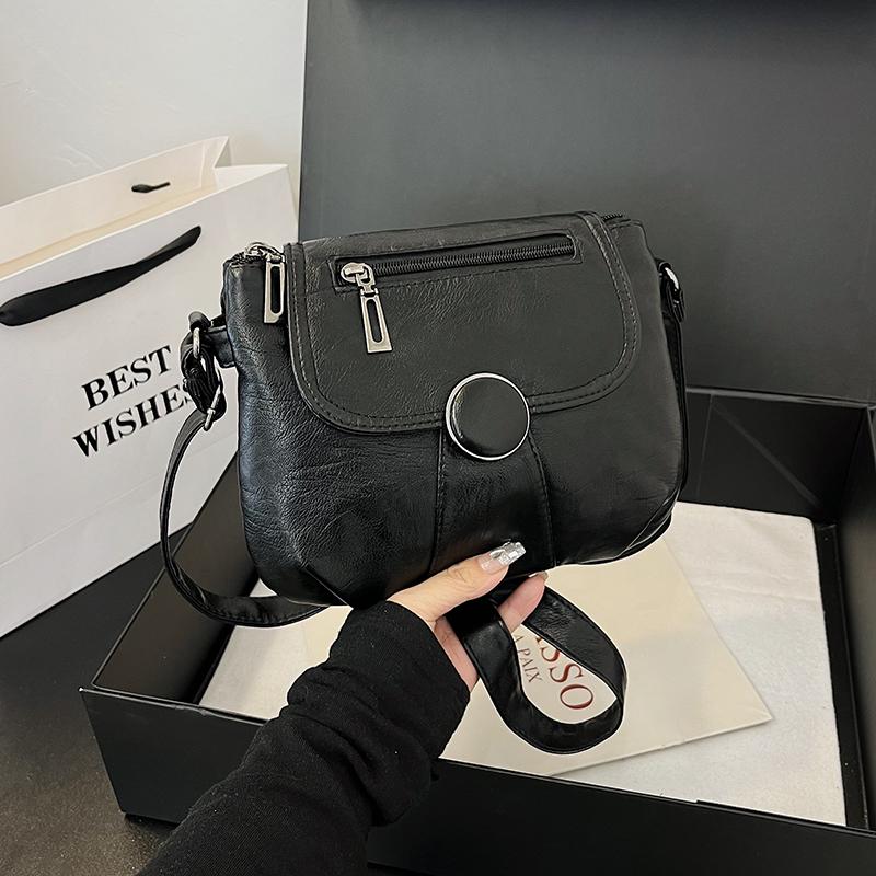 Geantă de umăr pătrată mică pentru femei, din piele moale, geantă crossbody cu compartimente, geantă pentru mamă