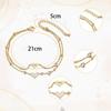 316L Stainless Steel Gold Plated Heart Love Anklets For Women Girl New Trend Multi-layer Chains Non-fading Jewelry Gift Party