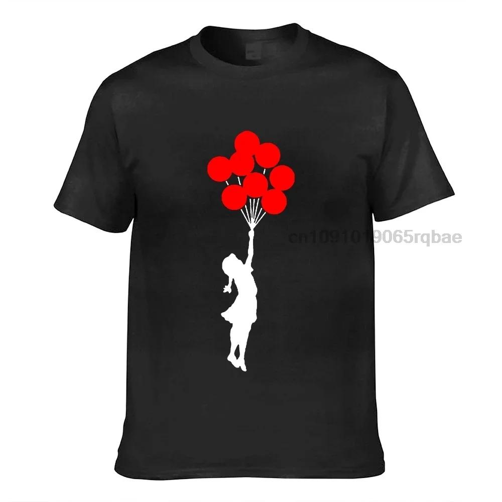 Banksy Balloon Girl Unisexs Tshirt Cotton Casual Unisex T Shirt Unisexs Tee Shirts Tops