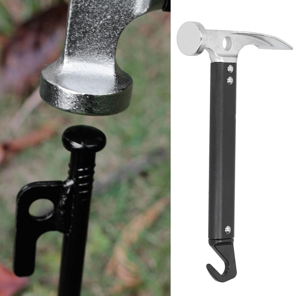 Camping Mallet Tent Stake Peg Puller Hammer Remover Aluminum Alloy Mini Portable Outdoor Tool