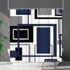 Shower Curtain Waterproof And Mildew-Proof Line Lattice Bathroom Striped Bathroom Curtain Shower Curtain Partition Curtain Free Of Punching