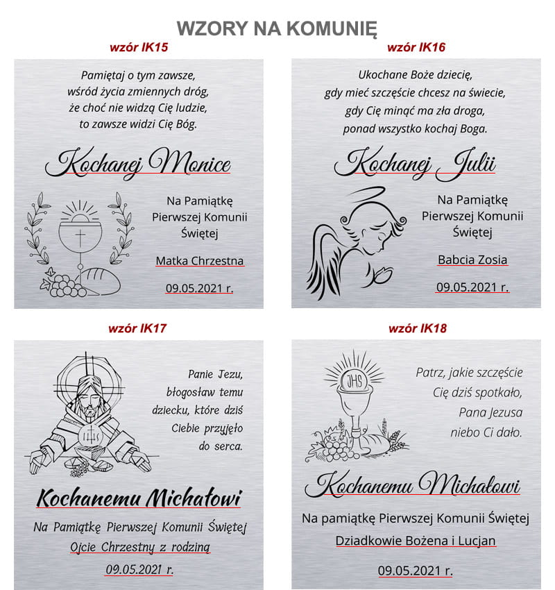 Srebrny obrazek z chłopcem pamiątka Pierwszej Komunii Świętej kolorowy 6747-C 13 x 13 cm