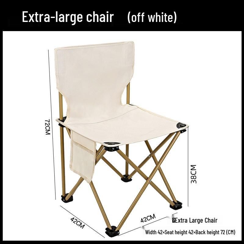 Portable Outdoor Folding Chair - Ideal for Camping, Fishing, Beach, and BBQs with Durable Oxford Cloth Seat