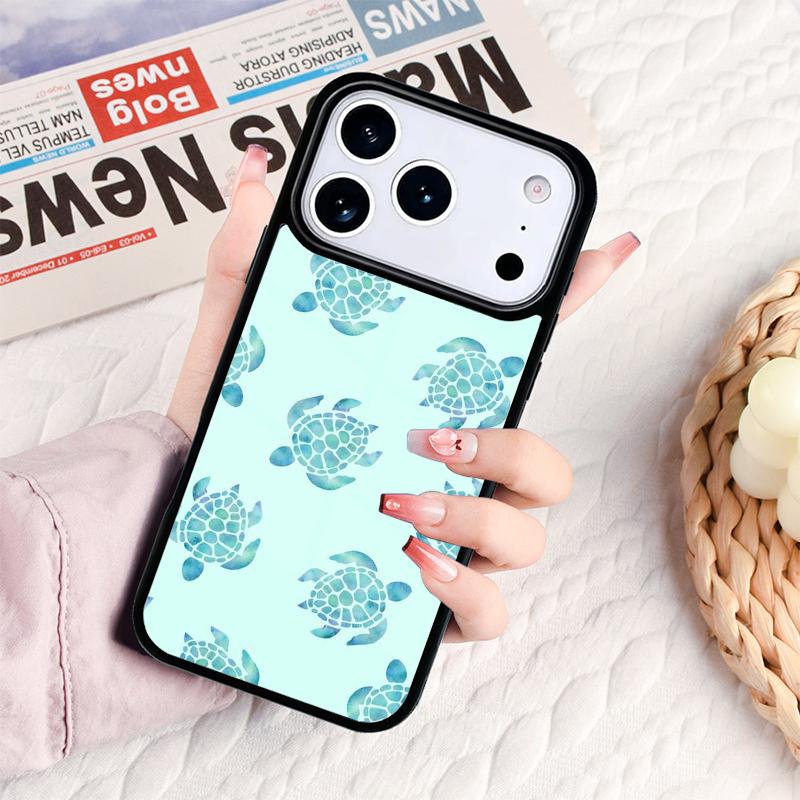 Cute Turtles Painted Phone Case For IPhone 17 16e 15 14 13 12 11 Pro Max Air Mini Soft Protective Cover