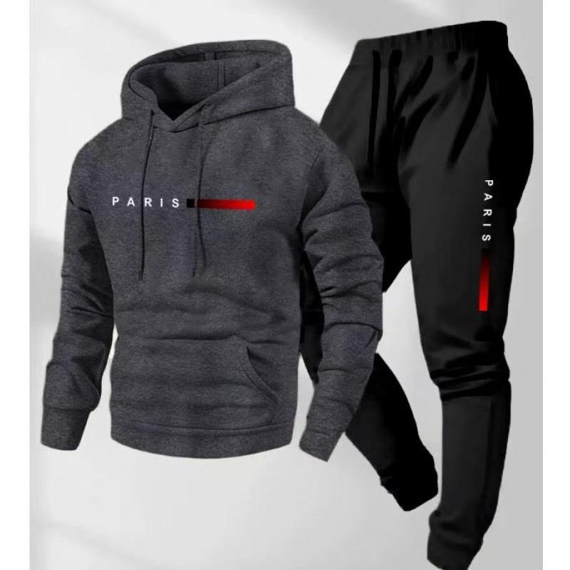 Completo felpa con cappuccio oversize da uomo Manica lunga Top Pantaloni Tuta casual invernale