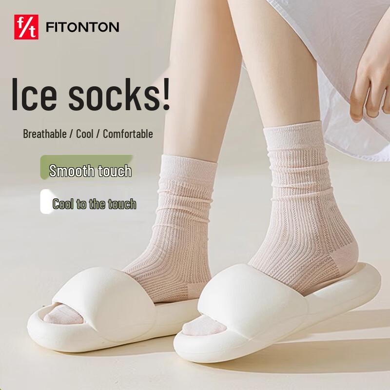 FitonTon Women s Seamless Mesh Ballet Socks One Size