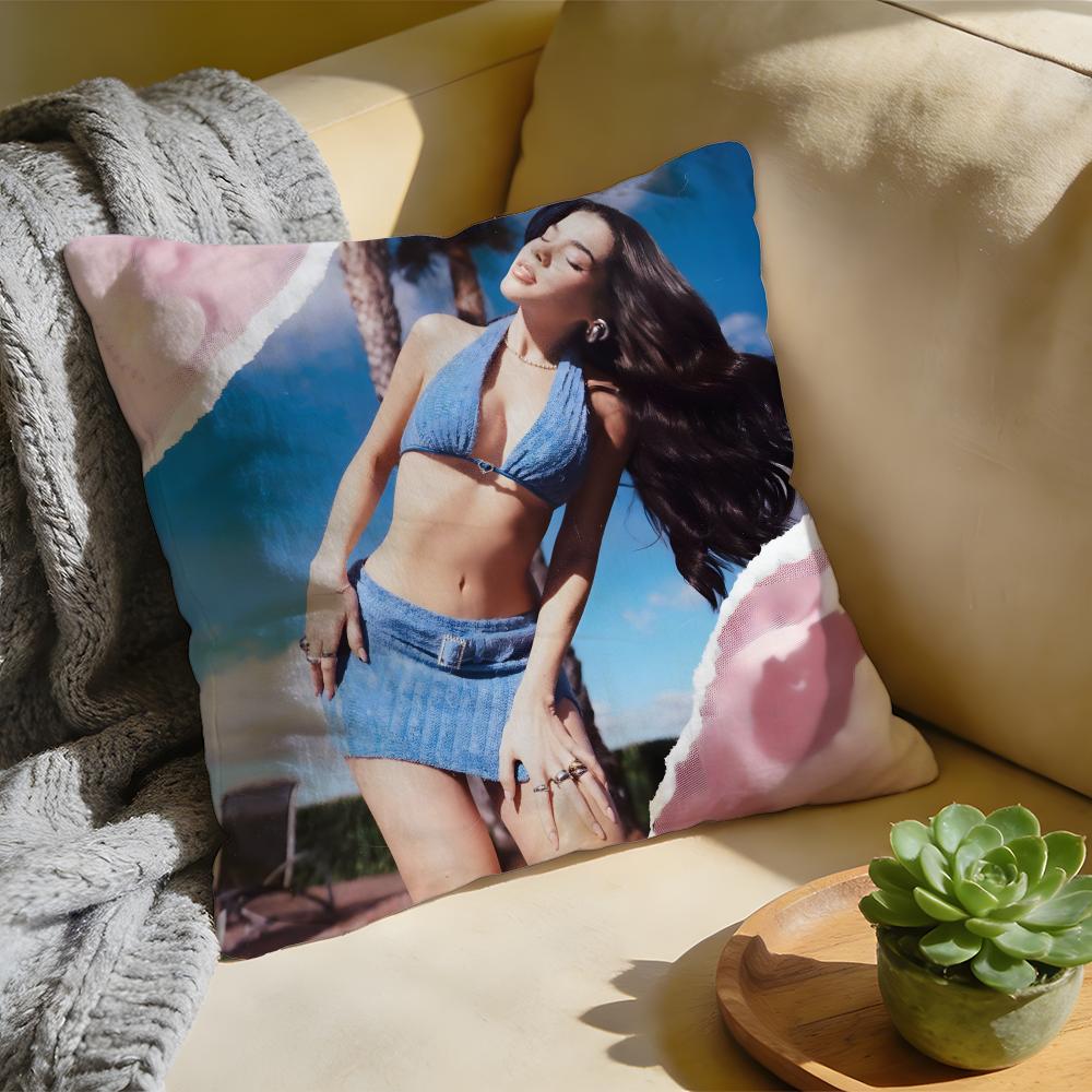 KKenia Os PinkAura Singer Cushion Cover Washed Linen Soft Breathable Decorative Case For Sofa Home Pillow Cover
