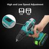 48V Dual Speed Brushless Cordless Electric Impact Drill Hammer Screwdriver LED Lighting