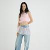 Leobyui Mesh Wrap Skirt Pink