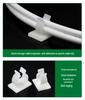 Q-Type White Nylon Self-Adhesive Cable Organizer Clip