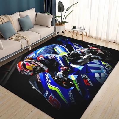 Dywanik 3D z logo S-SUZUKI samochodu wyścigowego na motocykl do dekoracji salonu, sypialni, domu, sofy, mata podłogowa antypoślizgowa do zabawy dla dzieci