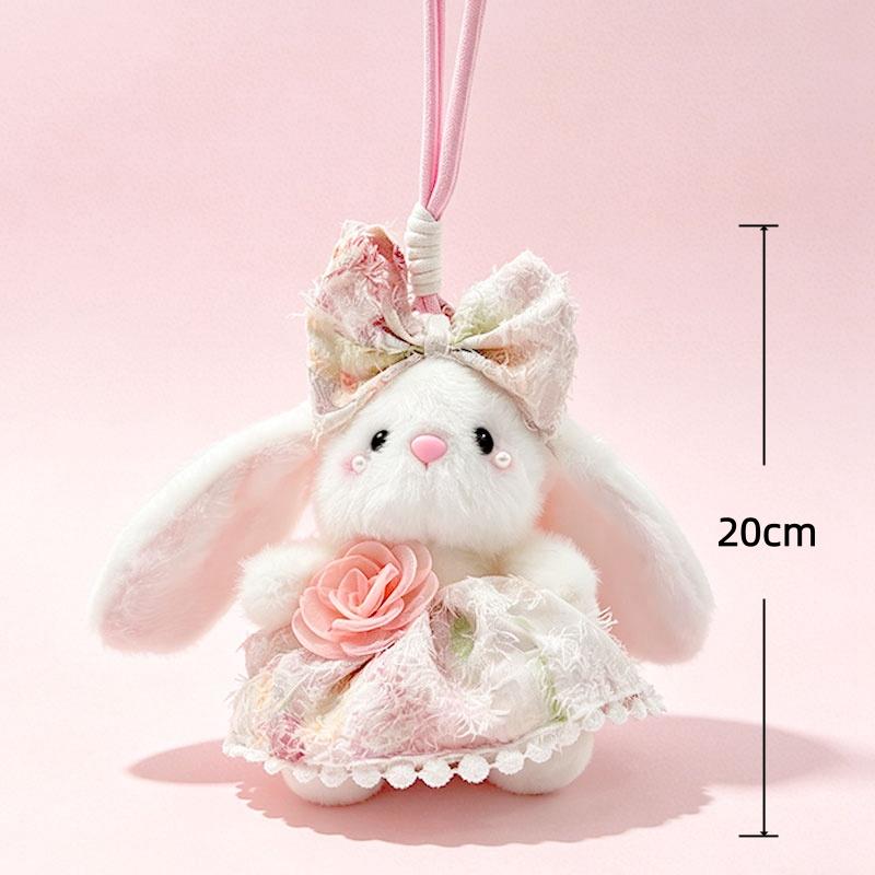 Rabbit Stuffed Pendant 20Cm Rabbit Plushies Toys Kawaii Keychain Backpack Pendant Adorably Home Decor Toys Birthday Gifts