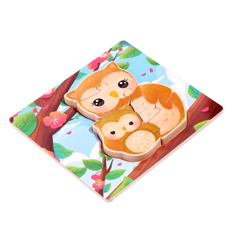 Grenzüberschreitendes 3D Mutter-Kind-Puzzle zur kognitiven Entwicklung, Alter 3-6 - Holzspielzeug-Set für die Früherziehung