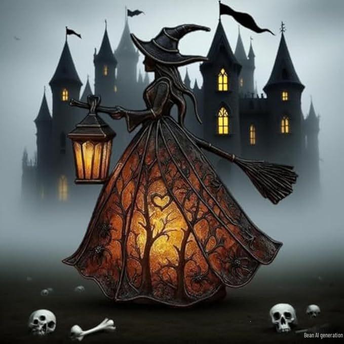 New Halloween Witch Table Lamp: Halloween Decoration Ornaments