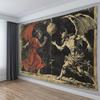 Epic Battle of Good and Evil Tapestry  Perfect for Home Décor Adding a Dramatic and Mythical Touch to Your Living Space