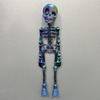 3D Printed Skeleton Refrigerator Magnet Halloween Poseable Skeleton Figurine with Movable Joints