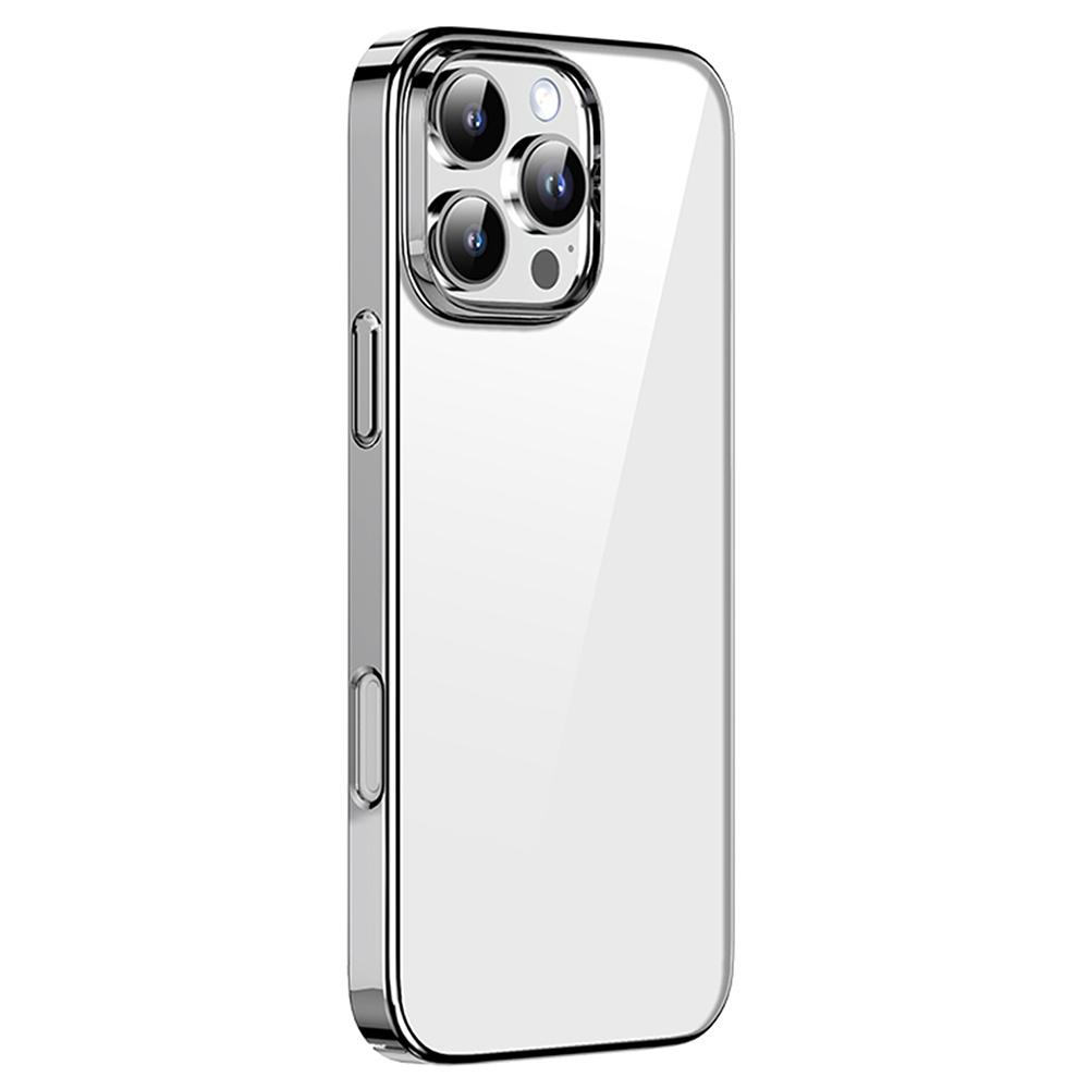 

MUTURAL For iPhone 16 Pro Clear Phone Case PC+TPU Mobile Back Cover Grey