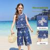 ASK JUNIOR Girls' Summer Sleeveless Top & Capris Set