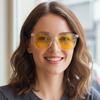 Vintage Wood Texture Sunglasses Temple Arms Square Design For Round Face Trendy Unisex Eyewear For Beach Travel And Parties