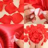 I Love You Heart Balloons With Fake Rose Petals Aluminum Foil Balloon For Valentines Day Wedding Anniversary Romantic Decoration