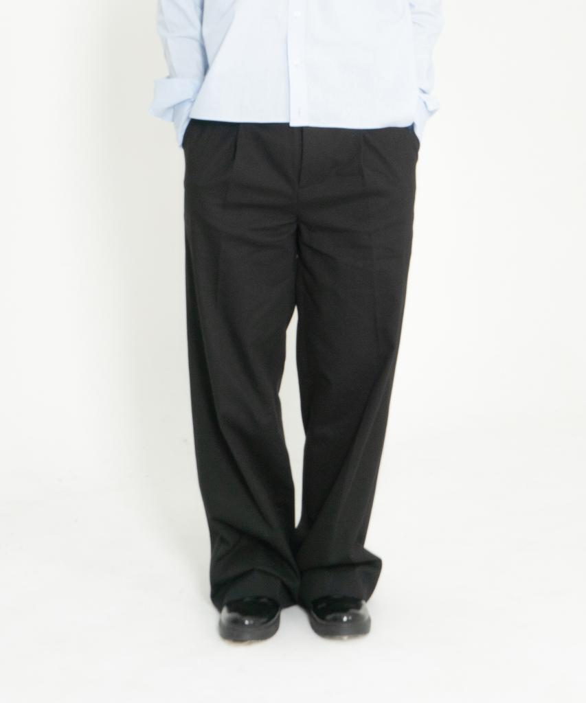 ODD DOT Pintuck Wide Pants_Black