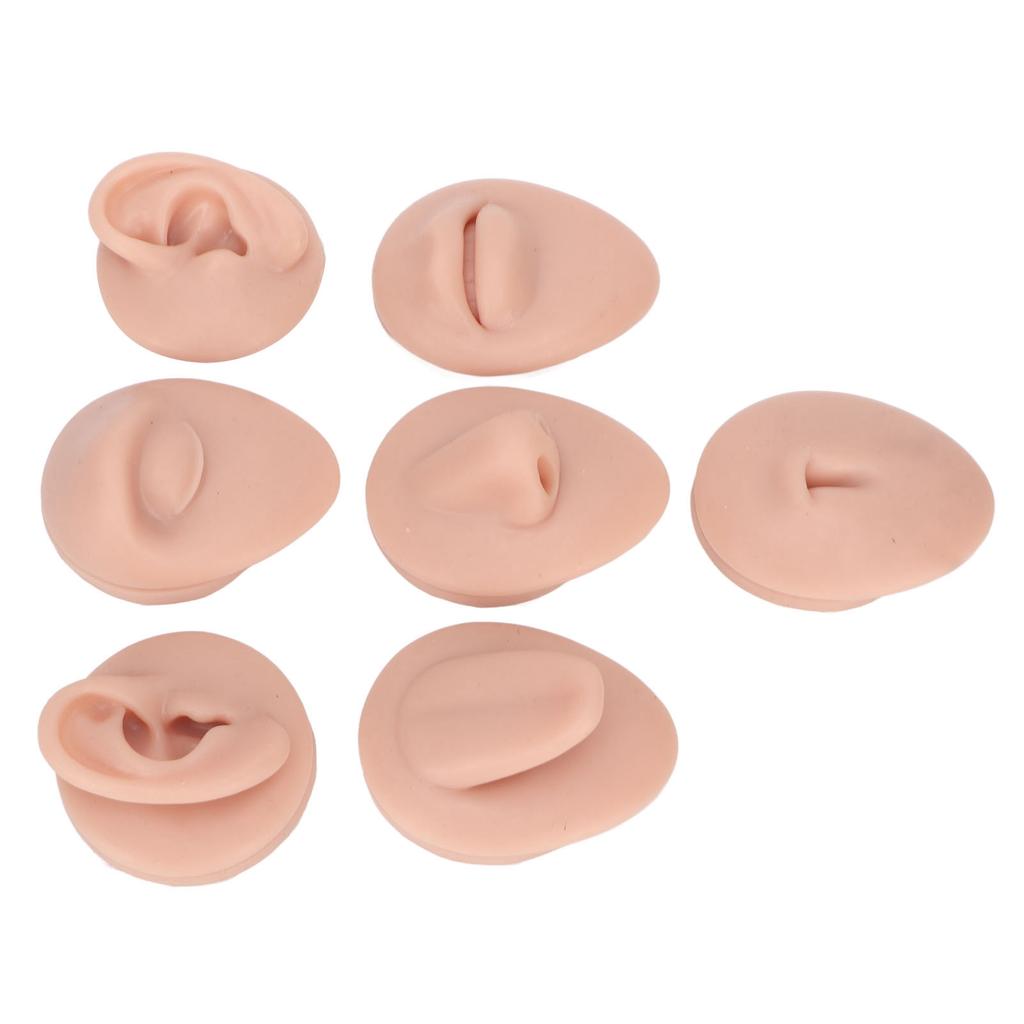 Silicone Body Practice Model Simulation Silicone Ear Eye Nose Mouth Tongue and Belly Button Model for Novice