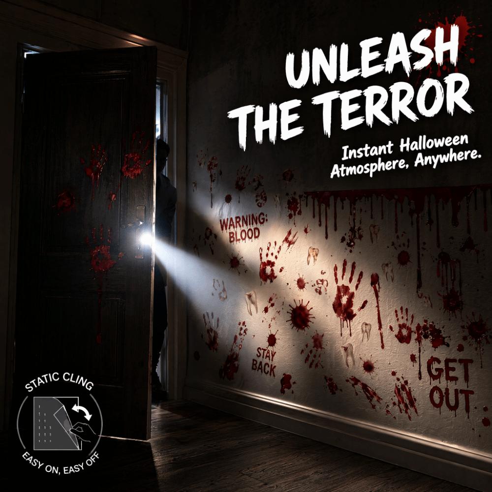 Decalques Estáticos DIY para Halloween à Prova d'Água Adesivos Assustadores para Portas de Festa Decorações Festivas