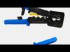 MANCOM 6P8P Crimping & Wire Stripping Pliers, EZ Multi-Color Through-Hole Crystal Head Network Cable Tool