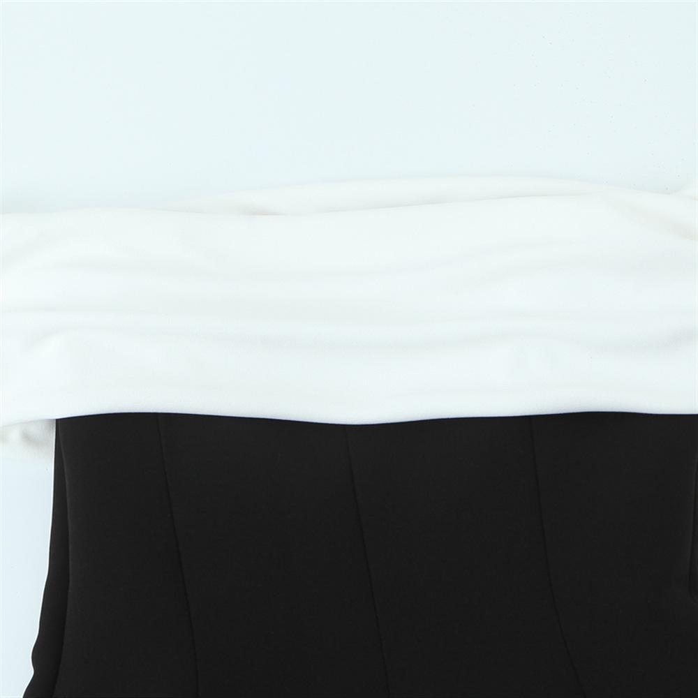 2025 Spring Women's Slim Strapless Patchwork Off-Shoulder Dress