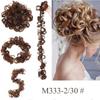 Messy Bun Scrunchie Hair Wrap Fluffy Pony Tail Curly Touseld  nScrunchy Updo Donut Chignons for Women