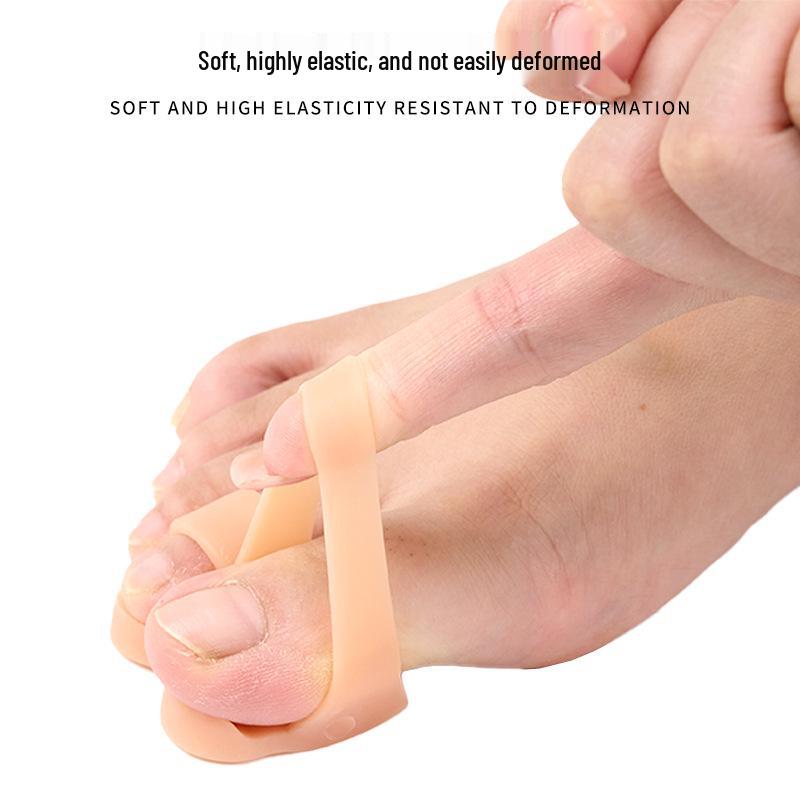 Magnetic Silicone Toe Separator & Straightener for Overlapping Toes - Cuttable, Double-Hole Design