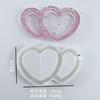 1 Pcs Double Heart Shape Tray Resin Mold Cloud Coaster Silicone Molds DIY Five-pointed Star Epoxy Resin Storage Dish Plate Mould