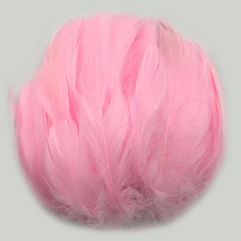 Colorful Party Feathers Craft Natural Goose Feather For Diy Home Decor White Wedding Feathers 100Pcs/Pack Garment Accessories