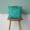 Teal Cushion Cover Leaf Feather Geometric Heart Sofa Pillowcase Bedroom Home Decor Office Decor Accessories 60x60cm50x50cm45x45
