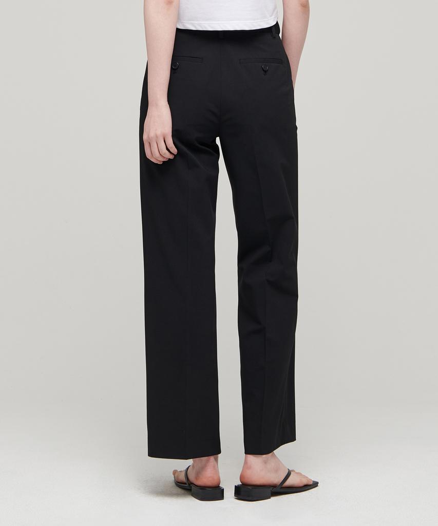 MUSINSA STANDARD WOMAN [Cooltandard] Women'S Straight Hidden Banding Slacks [Black]