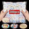 300-Sheet Stretchable Food Wrap - Disposable, Transparent Odor-Proof, Food-Safe - Protects Against Dust, Ideal for Kitchens and