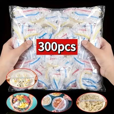300-Sheet Stretchable Food Wrap - Disposable, Transparent Odor-Proof, Food-Safe - Protects Against Dust, Ideal for Kitchens and