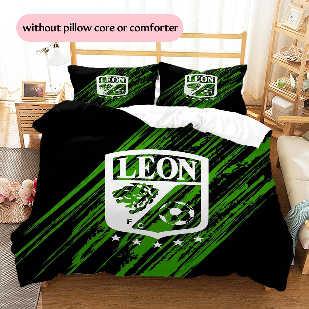 Leon FC Pattern Bedding Home Decoration Birthday Gift (1 * Duvet Cover + 2 * Pillowcase, Without Core)