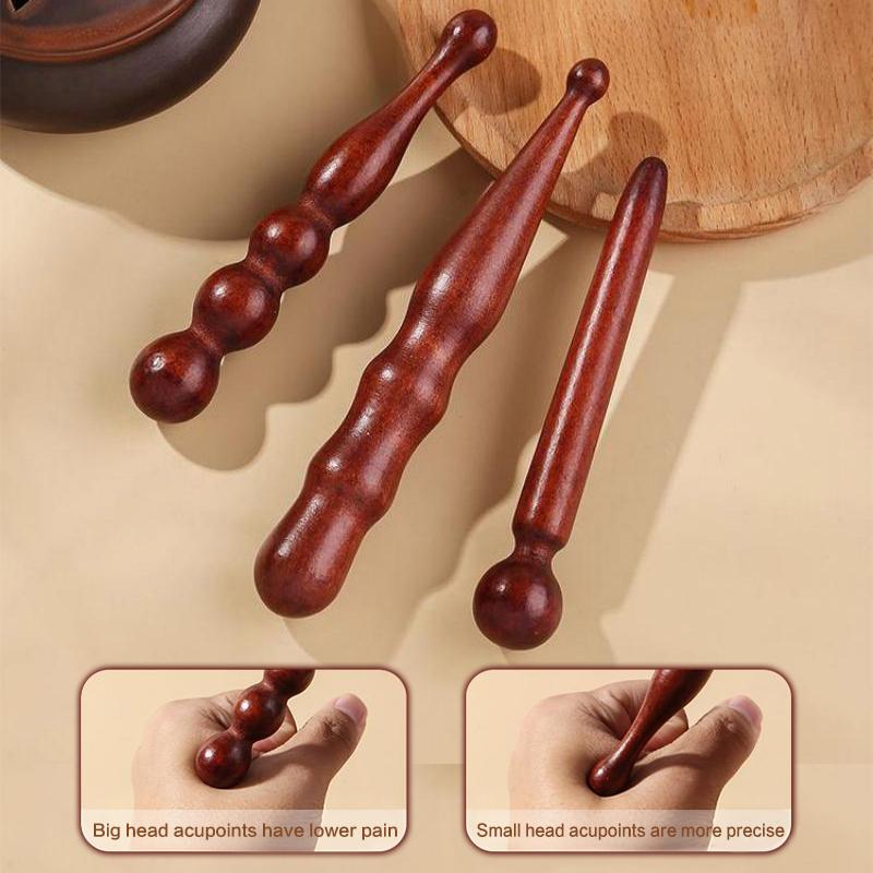 Massage Stick Reflexology Tool for Foot and Body Wooden Acupressure Therapy Deep Tissue Relaxation Home Spa Device