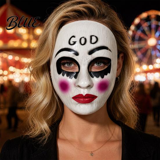 Nicht stickige Maske für langes Tragen Gruselige Halloween-Maske für Erwachsene Horror Realistisches Cosplay Party Gealtertes texturiertes Zubehör Gruselige Vollgesichts-Maskerade