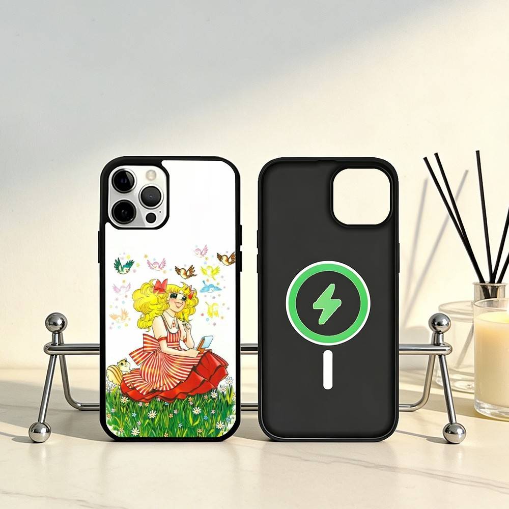 Anime Candy Candy Phone Case For iPhone17,16,15,14,13,12,11 Plus,Pro Max Magnetic For Magsafe Wireless Charging